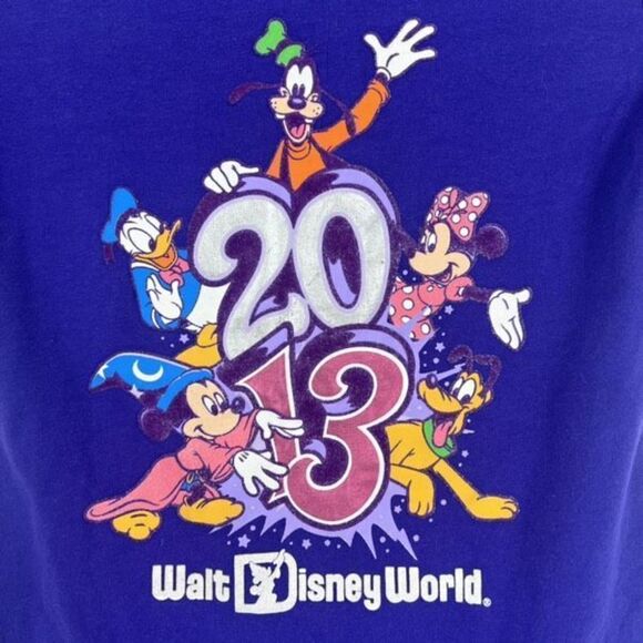 Disney Parks Girls Walt Disney World Souvenir Shirt Purple Size Medium 201: - Picture 2 of 6